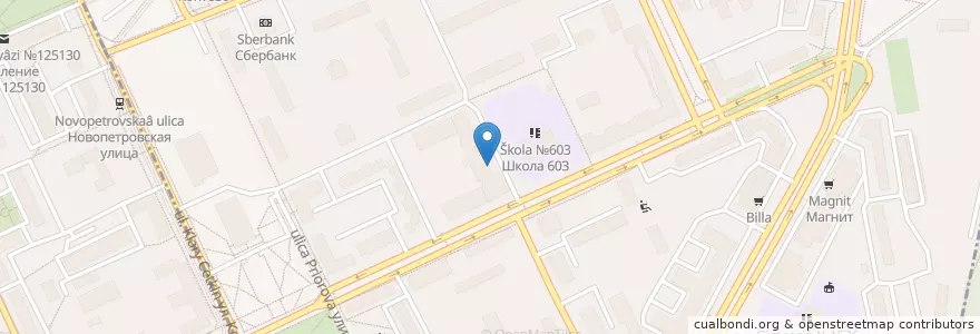 Mapa de ubicacion de Головинский районный суд en ロシア, 中央連邦管区, モスクワ, Северный Административный Округ, Район Коптево.