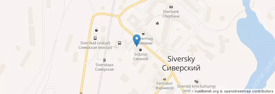Mapa de ubicacion de Суши-шоп en Russland, Föderationskreis Nordwest, Oblast Leningrad, Rajon Gattschina, Сиверское Городское Поселение.