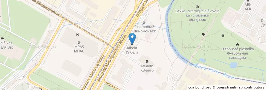 Mapa de ubicacion de Кибела en Rusia, Distrito Federal Central, Москва, Северо-Восточный Административный Округ.