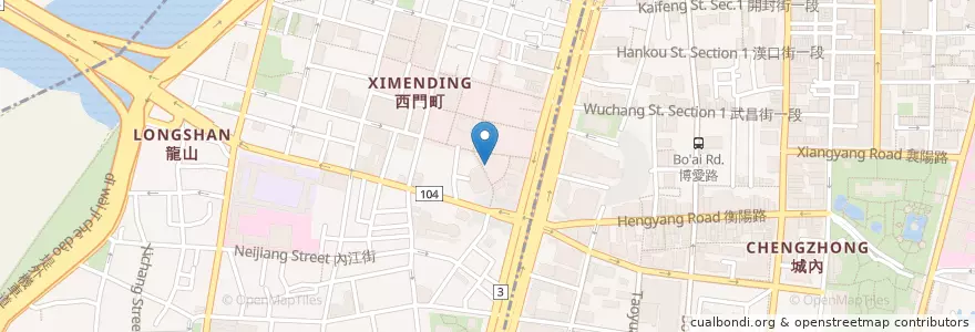 Mapa de ubicacion de 豆腐鍋之家 en Taiwan, 新北市, Taipei, 萬華區.