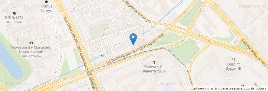 Mapa de ubicacion de Му-Му en روسيا, Центральный Федеральный Округ, Москва, Центральный Административный Округ, Таганский Район.