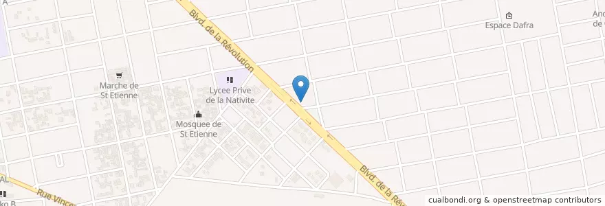 Mapa de ubicacion de Pharmacie Hadim en Burkina Faso, Hauts-Bassins, Houet.