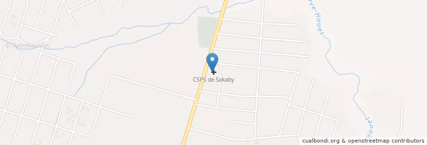 Mapa de ubicacion de CSPS de Sakaby en Буркина-Фасо, Верхние Бассейны, Уэ.
