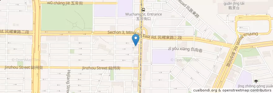 Mapa de ubicacion de 丹提咖啡 en Тайвань, Новый Тайбэй, Тайбэй, 松山區.