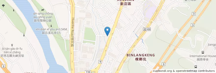 Mapa de ubicacion de 啟生診所 en 臺灣, 新北市, 新店區.