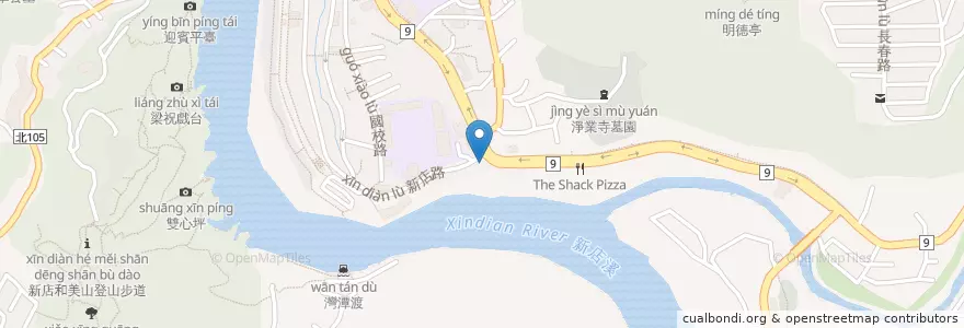 Mapa de ubicacion de 朱生魚片專賣店 en 臺灣, 新北市, 新店區.