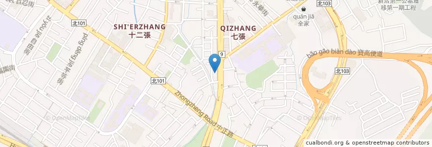 Mapa de ubicacion de 格上租車 en Taiwan, Nuova Taipei, Distretto Di Xindian.