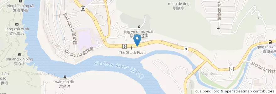 Mapa de ubicacion de 極品鮮燒匠台灣生蠔 en 臺灣, 新北市, 新店區.