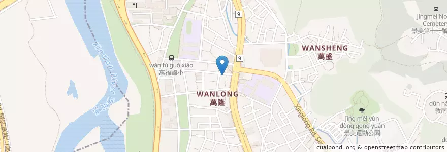 Mapa de ubicacion de 欣田小館 en تایوان, 新北市, تایپه, 文山區.