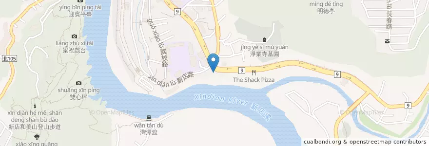 Mapa de ubicacion de 金詩味熱炒家常野菜 en تايوان, تايبيه الجديدة, 新店區.
