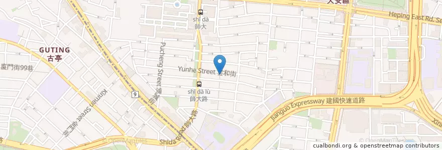 Mapa de ubicacion de 飯館兒 en Тайвань, Новый Тайбэй, Тайбэй, Даань.