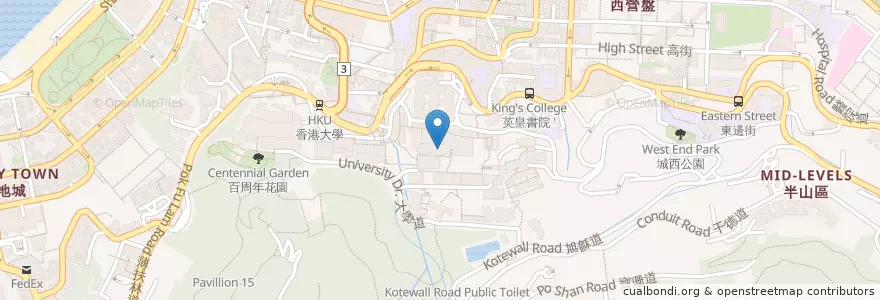 Mapa de ubicacion de Starbucks Coffee en 中国, 广东省, 香港 Hong Kong, 香港島 Hong Kong Island, 新界 New Territories, 中西區 Central And Western District.