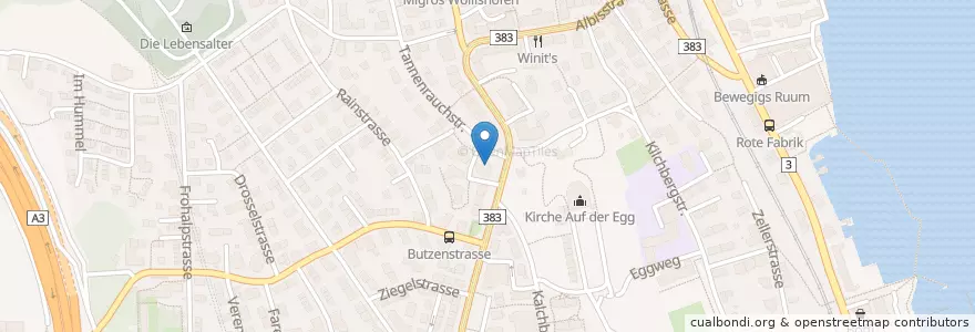 Mapa de ubicacion de Praxis für Kinder- und Jugendpsychologie und Psychotherapie en スイス, チューリッヒ, Bezirk Zürich, Zürich.
