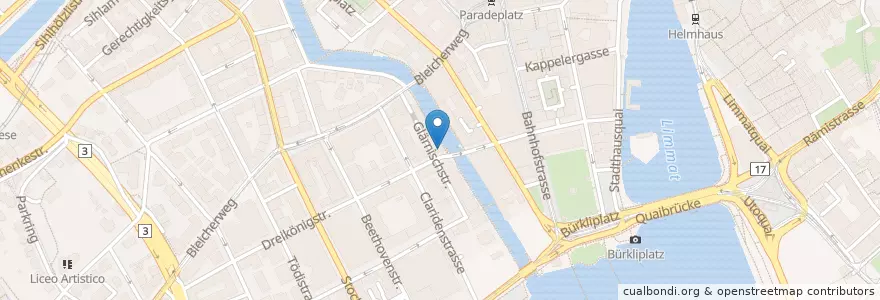 Mapa de ubicacion de Maerki Baumann & Co. en 瑞士, 蘇黎世, Bezirk Zürich, Zürich.