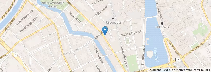 Mapa de ubicacion de Tabe en Schweiz, Zürich, Bezirk Zürich, Zürich.