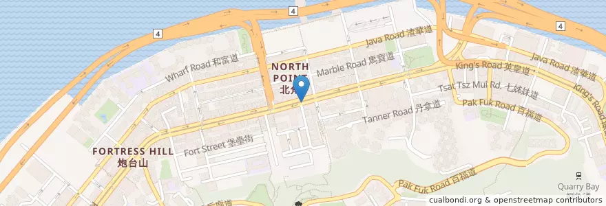 Mapa de ubicacion de 交通銀行 Bank of Communications en 중국, 광둥성, 홍콩, 홍콩섬, 신제, 東區 Eastern District.