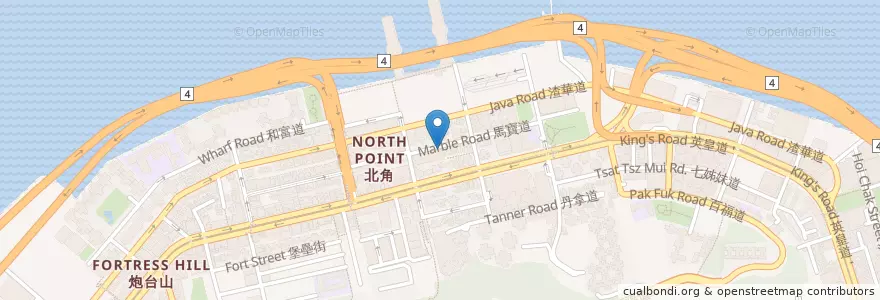 Mapa de ubicacion de 華滙中心 China United Centre en China, Cantão, Hong Kong, Ilha De Hong Kong, Novos Territórios, 東區 Eastern District.