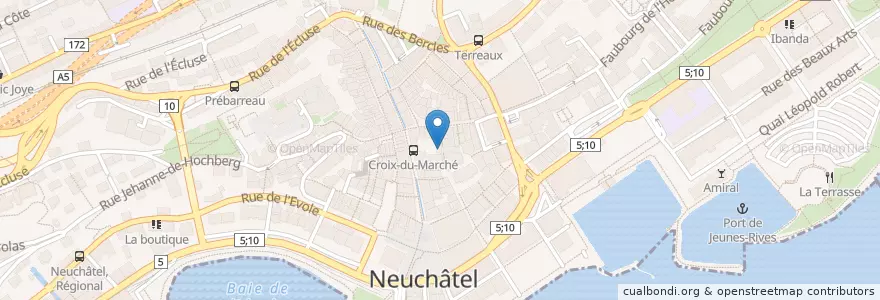Mapa de ubicacion de Efes Kebab en 瑞士, Neuchâtel, Lac De Neuchâtel (Ne), Neuchâtel.
