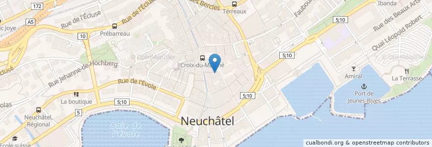Mapa de ubicacion de L'Armourin en 스위스, Neuchâtel, Lac De Neuchâtel (Ne), Neuchâtel.
