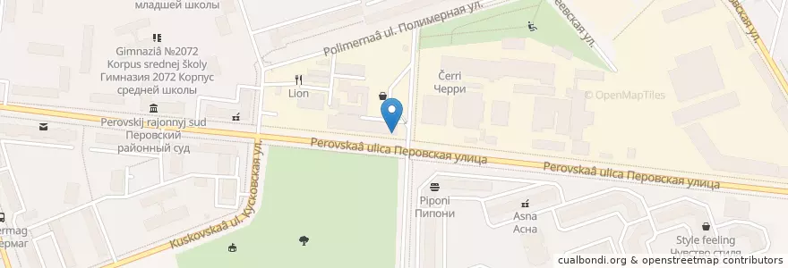 Mapa de ubicacion de Pizza Hut en 俄罗斯/俄羅斯, Центральный Федеральный Округ, Москва, Восточный Административный Округ, Район Новогиреево.