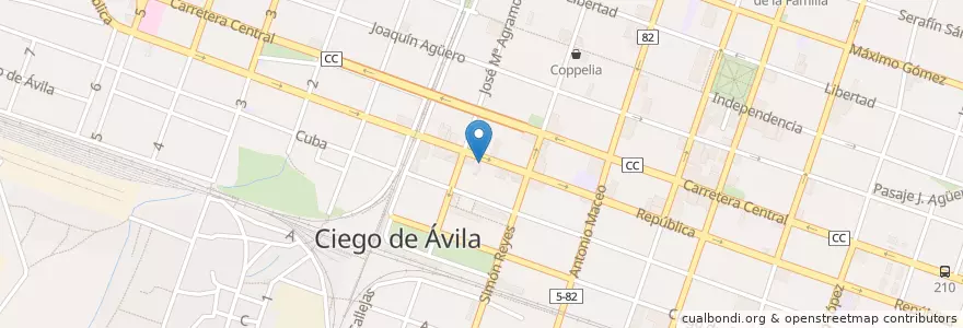 Mapa de ubicacion de El Camarote en کوبا, Ciego De Ávila, Ciego De Ávila, Ciudad De Ciego De Ávila, Ciudad De Ciego De Ávila.