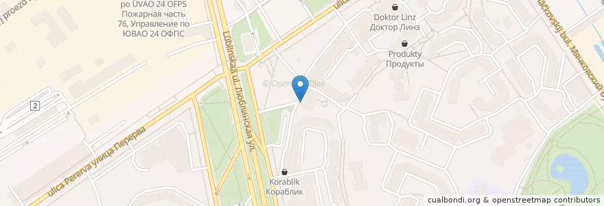 Mapa de ubicacion de ТоДаСё en 俄罗斯/俄羅斯, Центральный Федеральный Округ, Москва, Юго-Восточный Административный Округ, Район Марьино.