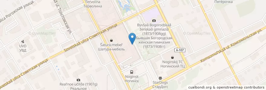 Mapa de ubicacion de KFC en Rusland, Centraal Federaal District, Oblast Moskou, Богородский Городской Округ.