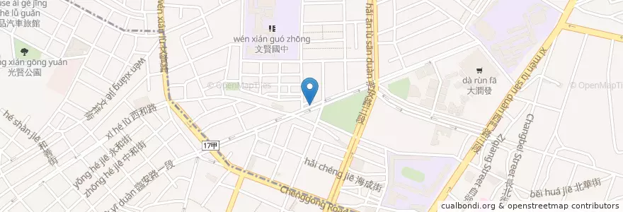 Mapa de ubicacion de 安田耳鼻喉科診所 en تایوان, 臺南市, 北區.