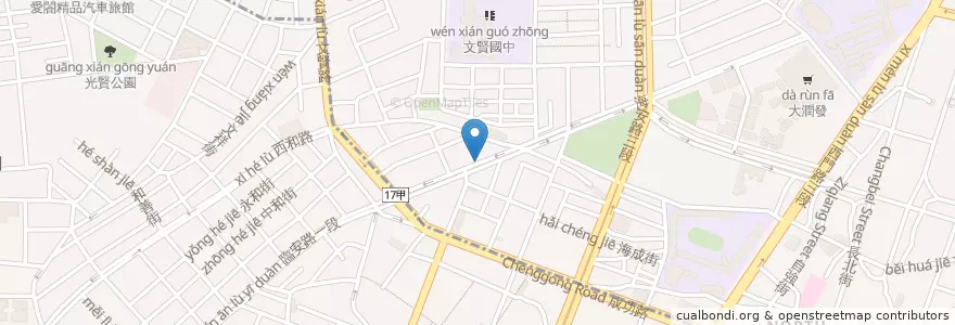 Mapa de ubicacion de 呂美娜中醫診所 en Tayvan, 臺南市, 北區.