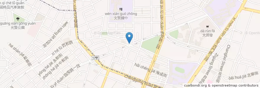 Mapa de ubicacion de 臨安眼科診所 en تایوان, 臺南市, 北區.