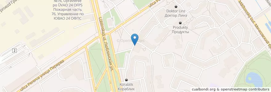 Mapa de ubicacion de Сбербанк en Russia, Distretto Federale Centrale, Москва, Юго-Восточный Административный Округ, Район Марьино.