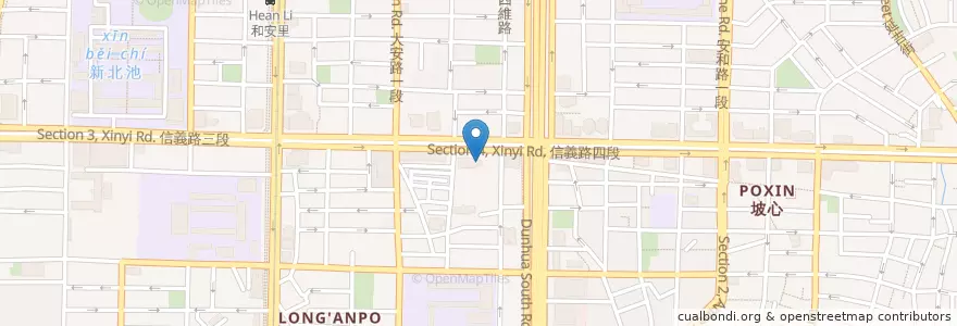 Mapa de ubicacion de 這一鍋 en تایوان, 新北市, تایپه, 大安區.