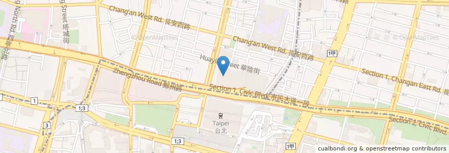 Mapa de ubicacion de 杏子豬排 en 臺灣, 新北市, 臺北市.