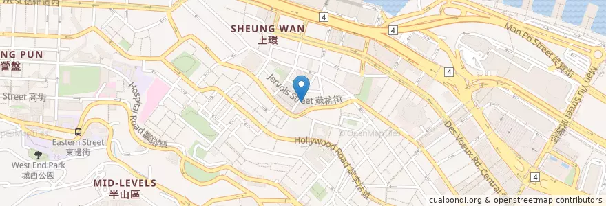 Mapa de ubicacion de 德釗記茶餐廳 en 中国, 广东省, 香港, 香港島, 新界, 中西區.