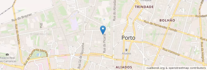 Mapa de ubicacion de baixa burger en البرتغال, المنطقة الشمالية (البرتغال), Área Metropolitana Do Porto, بورتو, بورتو, Cedofeita, Santo Ildefonso, Sé, Miragaia, São Nicolau E Vitória.