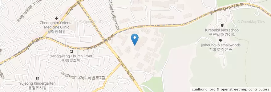 Mapa de ubicacion de 청년허브 en 大韓民国, ソウル, 恩平区.