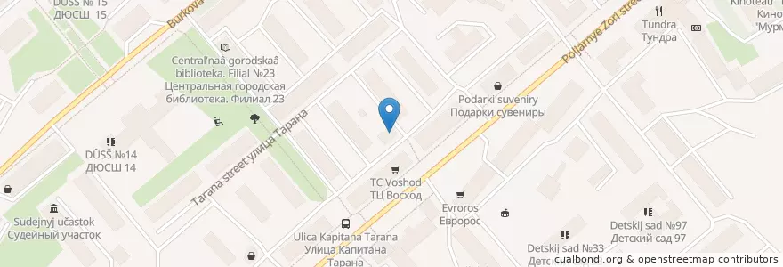 Mapa de ubicacion de Loft-bar Чердак en Rusland, Северо-Западный Федеральный Округ, Мурманская Область, Городской Округ Мурманск.