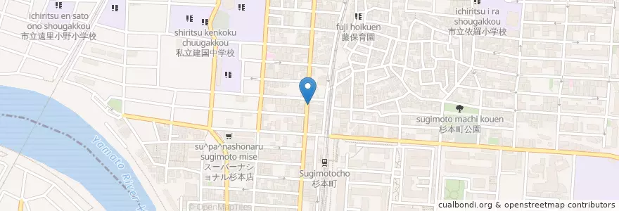 Mapa de ubicacion de お好み焼きヒロ en Japan, Osaka Prefecture, Sumiyoshi Ward.