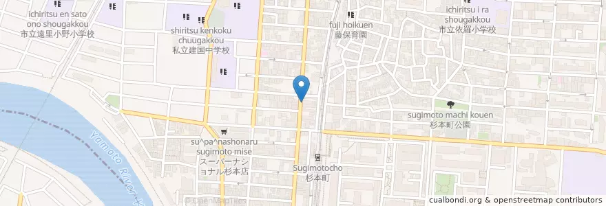 Mapa de ubicacion de お弁当屋さん en Japan, Osaka Prefecture, Sumiyoshi Ward.