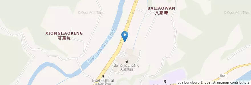 Mapa de ubicacion de 花間集 en Taiwan, 臺灣省, 苗栗縣, 大湖鄉.