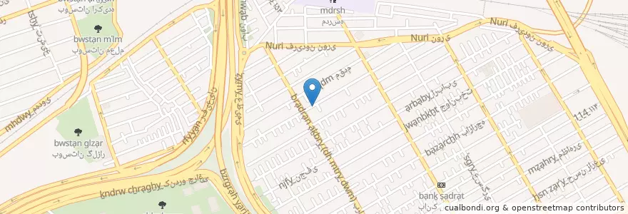 Mapa de ubicacion de مسجد سیدالشهدا en イラン, テヘラン, شهرستان تهران, テヘラン, بخش مرکزی شهرستان تهران.