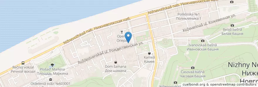 Mapa de ubicacion de Селедка и кофе en Russie, District Fédéral De La Volga, Oblast De Nijni Novgorod, Городской Округ Нижний Новгород.
