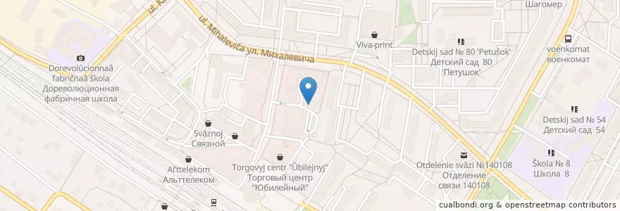 Mapa de ubicacion de ВТБ en روسيا, Центральный Федеральный Округ, محافظة موسكو, Раменский Городской Округ.