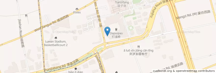 Mapa de ubicacion de 山茶花韩国料理 en China, Shanghai, Huangpu District.