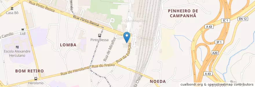 Mapa de ubicacion de Rainha do Pão Quente en Portogallo, Nord, Área Metropolitana Do Porto, Porto, Porto, Campanhã.