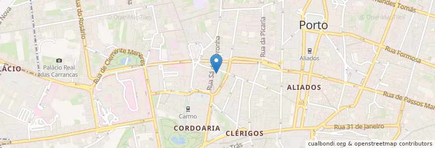 Mapa de ubicacion de Praça 63 en ポルトガル, ノルテ, Área Metropolitana Do Porto, Porto, Porto, Cedofeita, Santo Ildefonso, Sé, Miragaia, São Nicolau E Vitória.