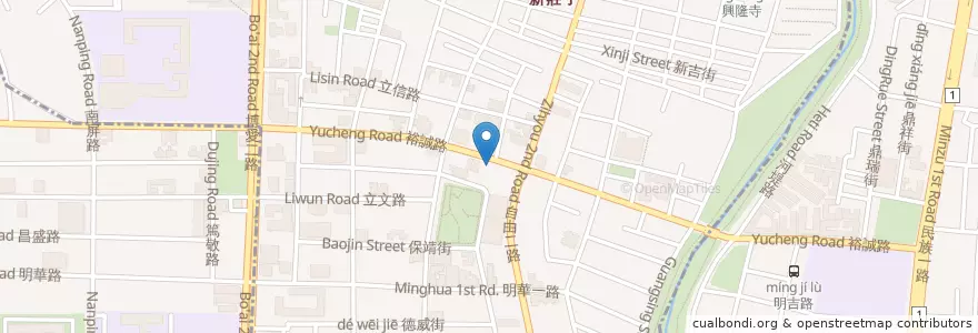 Mapa de ubicacion de 中華豚拉麵 en Tayvan, Kaohsiung, 左營區.