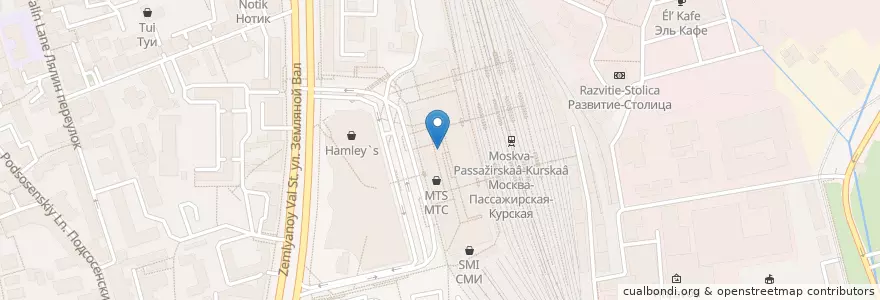 Mapa de ubicacion de Блинная en Rússia, Distrito Federal Central, Москва, Центральный Административный Округ, Басманный Район.