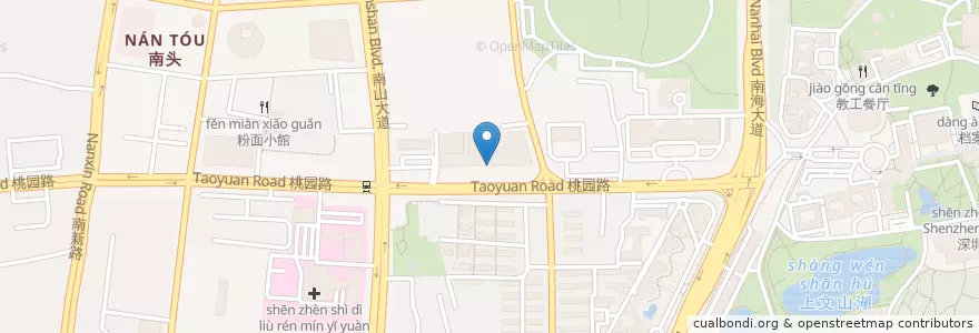 Mapa de ubicacion de 中国银行 en 中国, 广东省, 深圳市, 南山区, 南头街道.