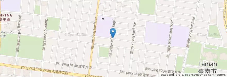 Mapa de ubicacion de 幼兒園 en 臺灣, 臺南市, 安平區.